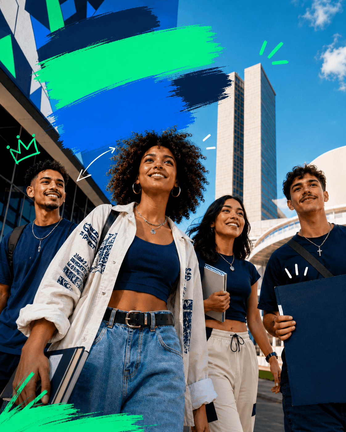 Retrato de estudantes participantes da OBC